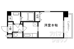 グラシアス 4階1Kの間取り