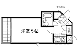 グランドムール五条烏丸 3階1Kの間取り