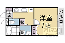 京都地下鉄東西線 太秦天神川駅 徒歩11分の賃貸アパート 3階1Kの間取り