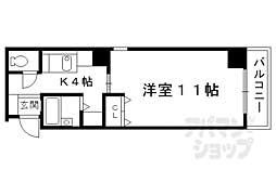 ホライズン衣棚 6階1Kの間取り