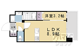 JR東海道・山陽本線 京都駅 徒歩15分の賃貸マンション 2階1LDKの間取り