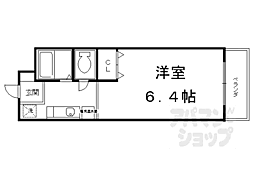 JR山陰本線 円町駅 徒歩5分の賃貸マンション 3階1Kの間取り