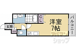 JR東海道・山陽本線 京都駅 徒歩5分の賃貸マンション 8階ワンルームの間取り