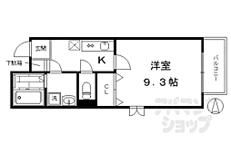 ＩＲＩＳ 2階1Kの間取り