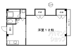 JR東海道・山陽本線 西大路駅 徒歩5分の賃貸アパート 2階1Kの間取り