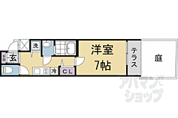 アドバンス京都烏丸町 1Kの間取図画像