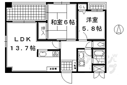 御所南グリーンマンション東洞院 2LDKの間取図画像
