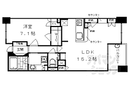 ライオンズマンション烏丸通 1LDKの間取図画像