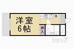 コーポグランブルー 1Kの間取図画像