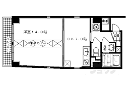 ジュネス木駒 1DKの間取図画像