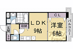 サルタル大和大路 1LDKの間取図画像