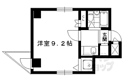 デトム・ワン二條城東 1Kの間取図画像