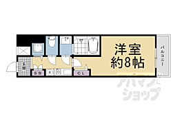 メロディーハイム松原 1Kの間取図画像