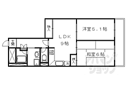 メイゾン御池 2DKの間取図画像
