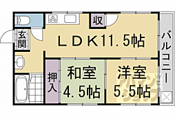 ハイツ油小路 2LDKの間取図画像