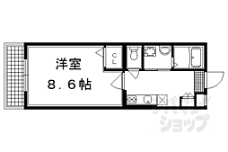 Fine二条城 1Kの間取図画像