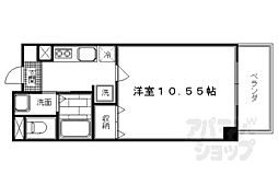 エターナル高辻 1Kの間取図画像