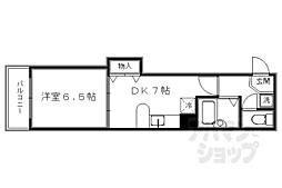 アブレスト今出川 1DKの間取図画像