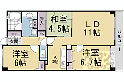 ファミール嵐山フローレンスシティ 3LDKの間取図画像
