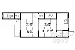 イースト東福寺 2Kの間取図画像