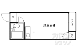 エムズ太秦 ワンルームの間取図画像