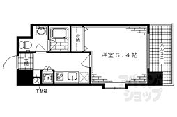 ベラジオ烏丸三条 1Kの間取図画像