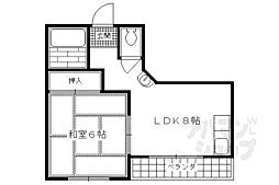 マンションつづき 1DKの間取図画像