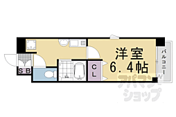 グランドパレス御池衣棚 1Kの間取図画像