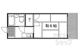 ハイツユルギ1 1Kの間取図画像