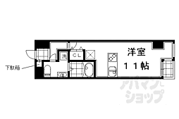 グランスイート鴨川 1Kの間取図画像