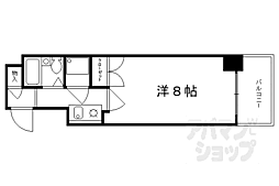 FUSE四条 1Kの間取図画像