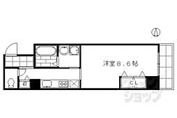 コリス・アルタス 1Kの間取図画像