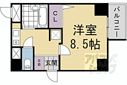 サムティ上堀川 1Kの間取図画像