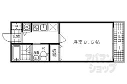 SHICATAONZEBLDG 1Kの間取図画像
