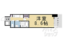 グラート堀川 1Kの間取図画像