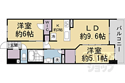 ファインレジデンス京都五条通 2LDKの間取図画像