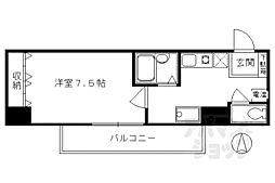サンビスタ四条 1Kの間取図画像