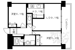 三条室町パークホームズ 2階/202KL