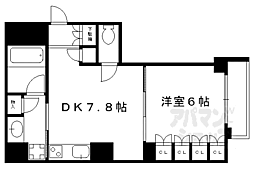 イーグルコート烏丸御池ルミエ 1DKの間取図画像