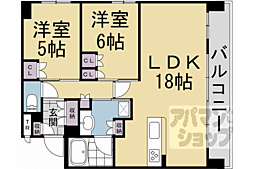 ジ・アーバネックス京都河原町プレイズ 2LDKの間取図画像