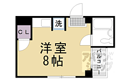 casa府庁前 ワンルームの間取図画像