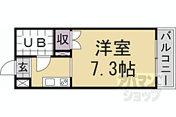 阪急京都本線 桂駅 徒歩1分の賃貸マンション 3階1Kの間取り