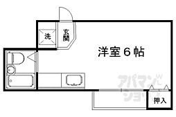 パンプキンハウス 2階ワンルームの間取り