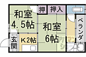 京都市西京区樫原中垣外 2階建 築51年のイメージ