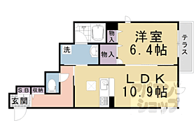 シャーメゾン和善鳴滝 103 ｜ 京都府京都市右京区鳴滝宅間町（賃貸マンション1LDK・1階・47.76㎡） その2