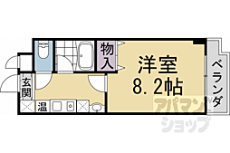 阪急京都本線 桂駅 徒歩28分の賃貸マンション 5階1Kの間取り