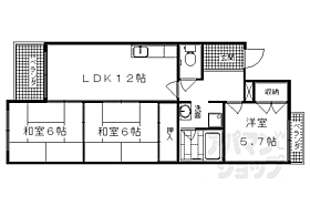 第二シャトーウメダ 305 ｜ 京都府京都市右京区嵯峨広沢御所ノ内町（賃貸マンション3LDK・3階・66.20㎡） その2