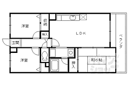 クレセントＫＹＫ 2階3LDKの間取り