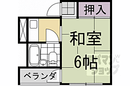 阪急京都本線 桂駅 徒歩3分の賃貸マンション 2階1Kの間取り