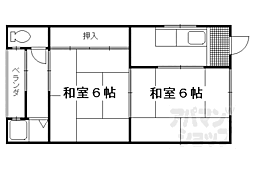 阪急京都本線 桂駅 徒歩15分の賃貸アパート 2階2Kの間取り